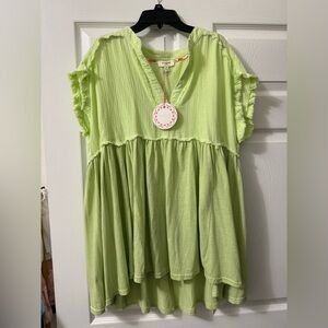 Umgee Light Green Women's Tunic Top